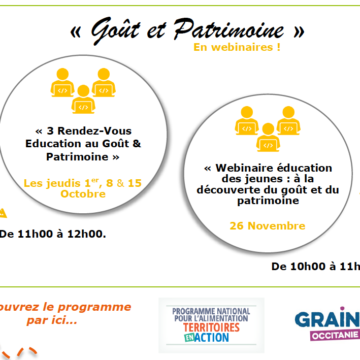 Webinaires "Goût et Patrimoine"